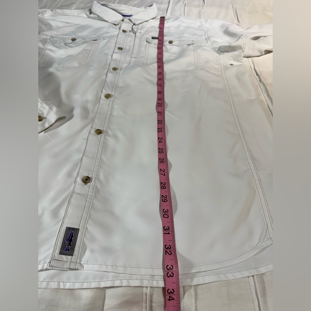 SPF Patagonia Sol Patrol II Shirt White Lightweight Button Up XXL - Picture 10 of 16